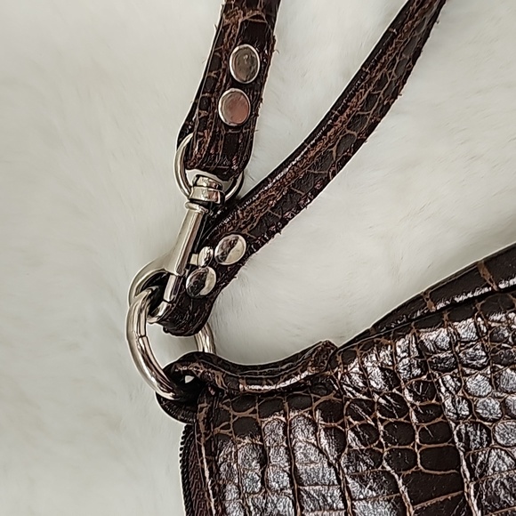 Brown Leather Wrislet with Zipper - Picture 2 of 7